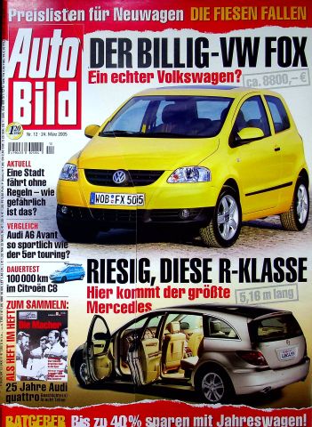 Deckblatt Auto Bild (12/2005)